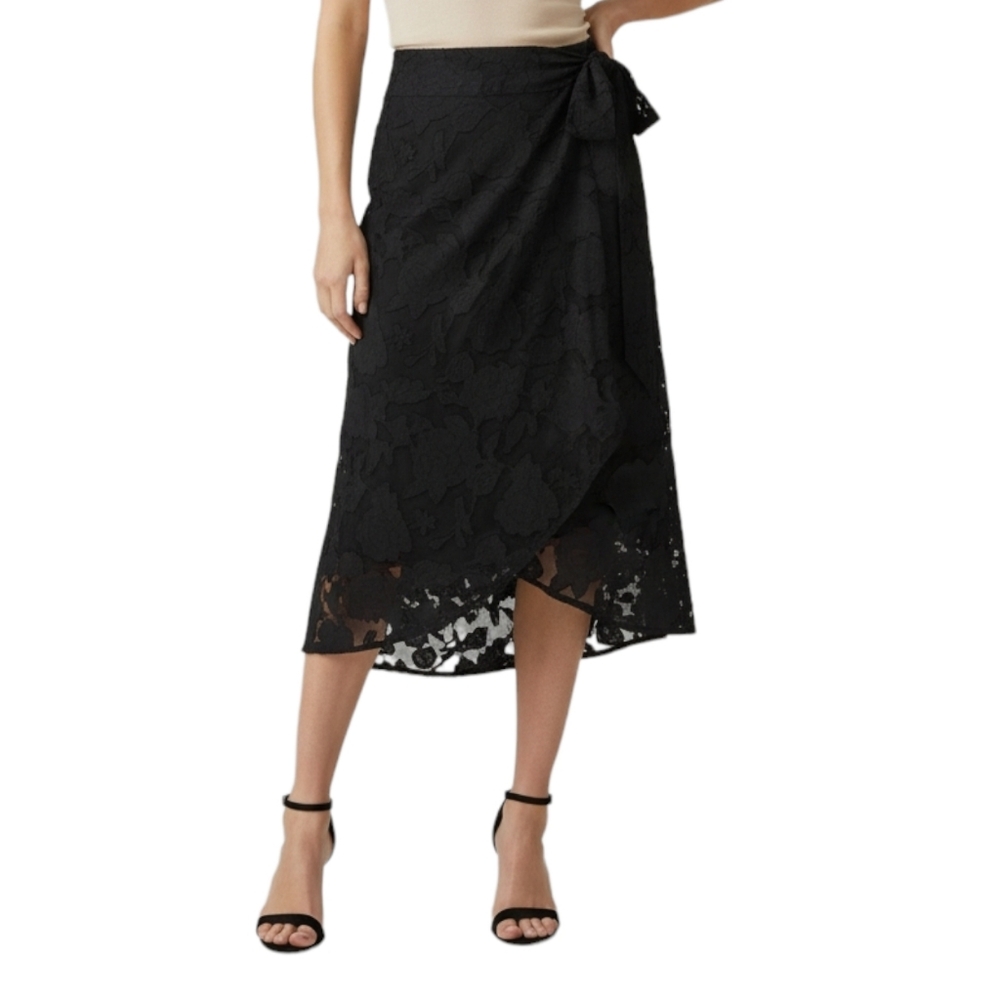 H by Halston Floral Wrap Skirt – XS